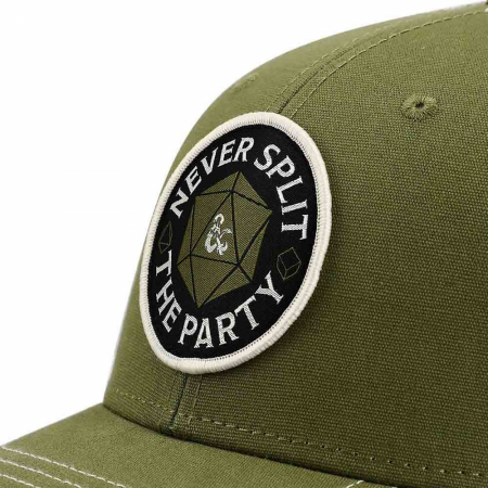 Dungeons & Dragons Never Split the Party w/ back Logo Snapback Trucker Hat